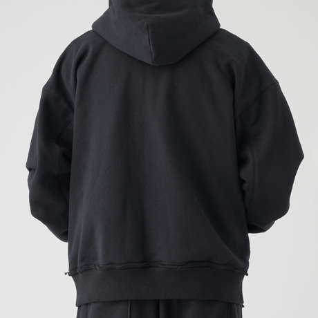 WANTHEM｜LOOSE ELBOW TUCK ZIP-UP HOODIE