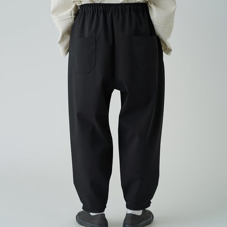 WANTHEM｜LOOSE SHIFT PLEATED PANT-BLACK