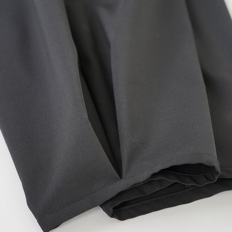 WANTHEM｜LOOSE SHIFT PLEATED PANT-BLACK | WANTHE