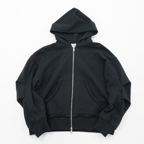 WANTHEM｜LOOSE ELBOW TUCK ZIP-UP HOODIE
