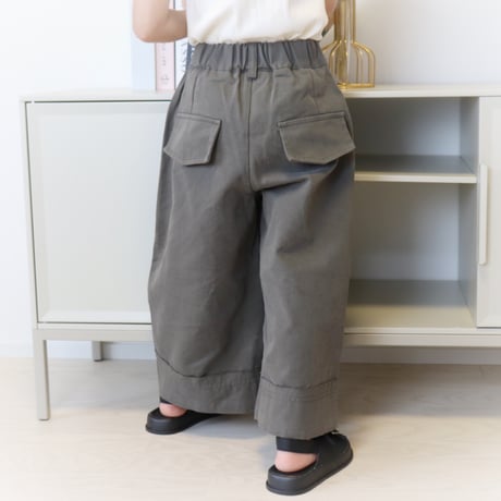 【即納】コットンワイドタックパンツ(100~130cm)