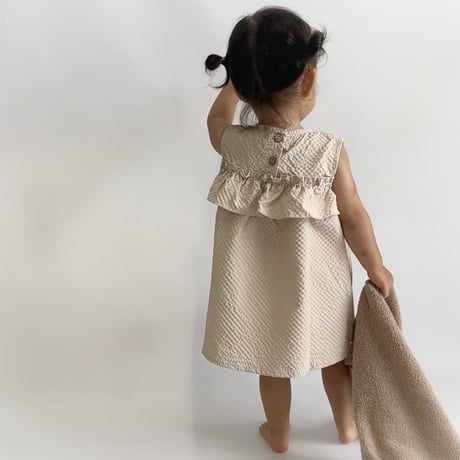 【即納】ミルクフリルワンピース（90～120cm）