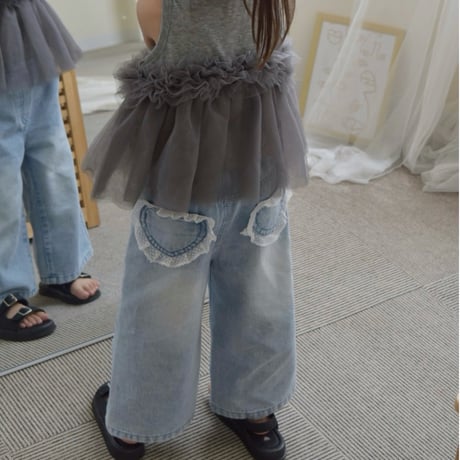 【即納】ハートポケットデニム(90~140cm)