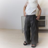 【即納】コットンワイドタックパンツ(100~130cm)