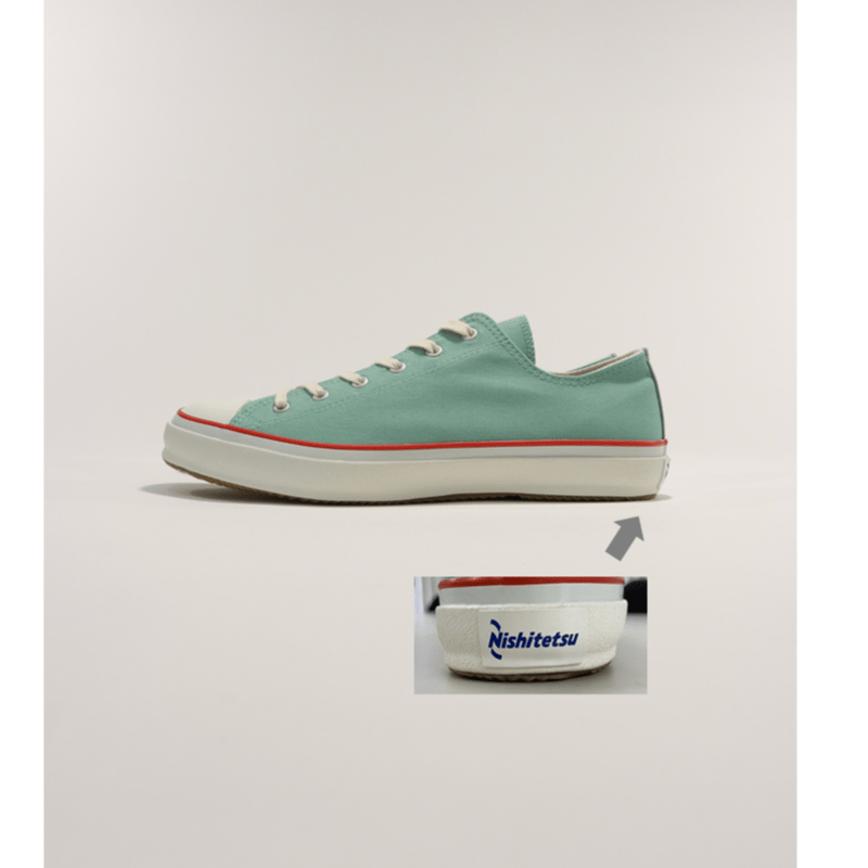 西鉄 MOONSTAR　西鉄電車アイスグリーン 50th Anniv スニーカー 西鉄×MOONSTAR＞西鉄電車アイスグリーン 50th Anniv コラボスニーカー