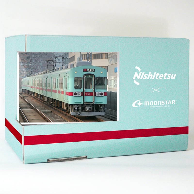 限定　Nishitetsu x Moonstar 西鉄電車アイスグリーン50周年 西鉄×MOONSTAR＞西鉄電車アイスグリーン 50th Anniv コラボスニーカー