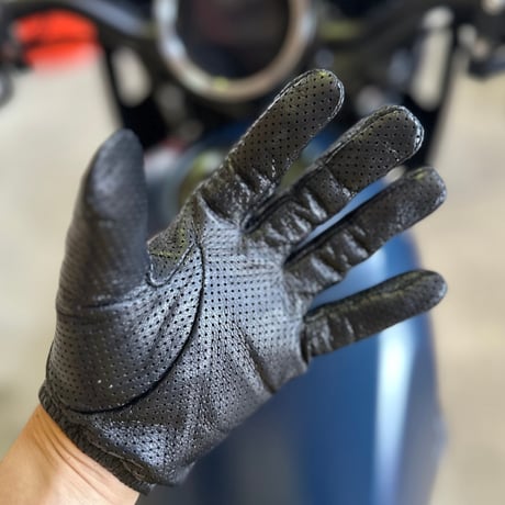 パンチメッシュ　ショートレザーグローブ　RG22