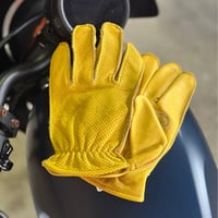 レトロ　パンチメッシュ　レザーグローブ　RG24