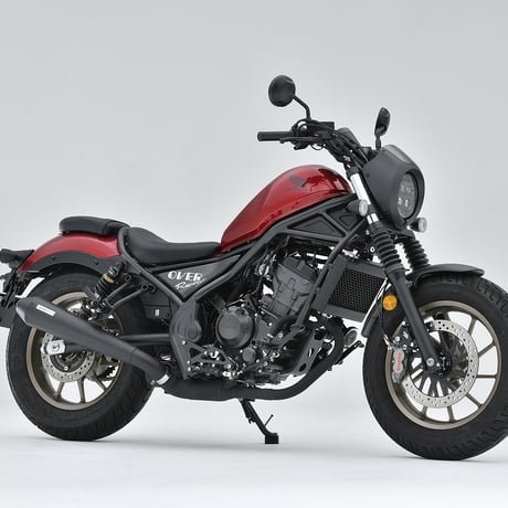OVER Racing レブル250 SSメガホンマフラーBLK スリップオン