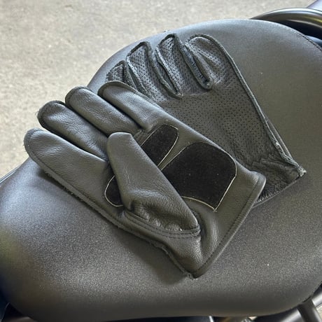 レトロ　パンチメッシュ　レザーグローブ　RG24