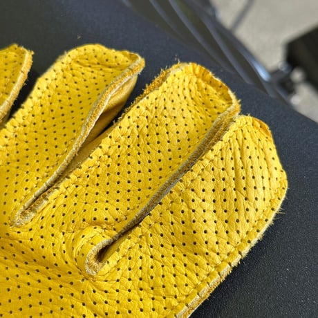 レトロ　パンチメッシュ　レザーグローブ　RG24