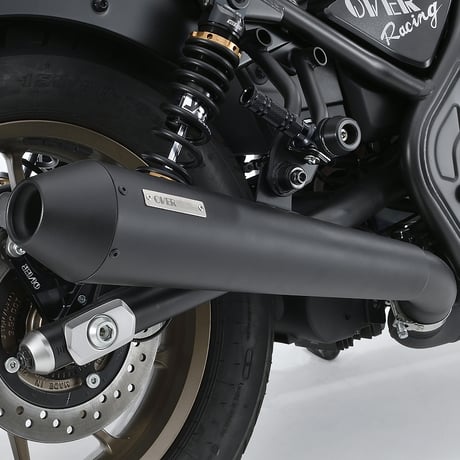 OVER Racing レブル250 SSメガホンマフラーBLK スリップオン