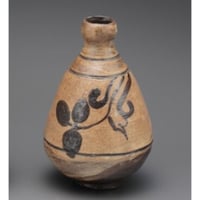 李朝鶏龍山絵刷毛目草文お預け徳利 Yi Dynasty Keiryuzan painted w