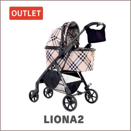 LIONA リオナファスナータイプ アウトレット品  ベージュチェック 059
