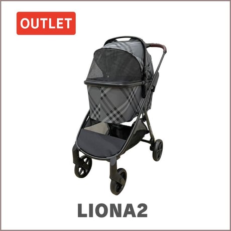 LIONA2 ピッコロカーネリオナ2  ファスナータイプ アウトレット品  グレーチェック　013