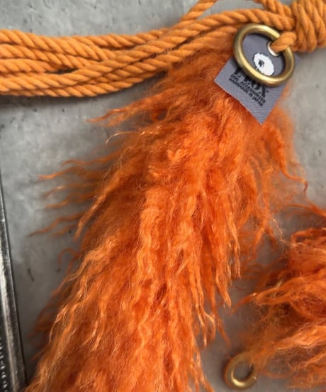 Orange sunset cafe    / The Highest Grade Bio Fur/  Mongolian Lamb Fur