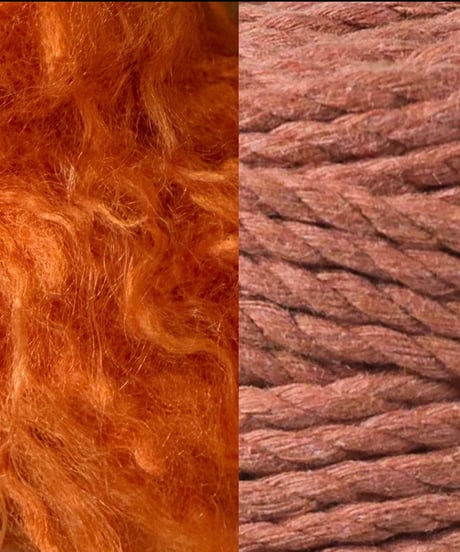 Orange sunset cafe    / The Highest Grade Bio Fur/  Mongolian Lamb Fur
