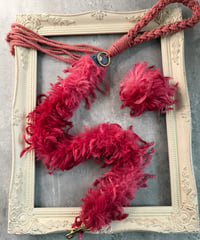 Marilyn rouge feather / Highest Grade Bio Fur/  Feather