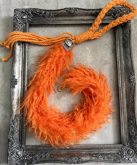 Orange sunset cafe    / The Highest Grade Bio Fur/  Mongolian Lamb Fur