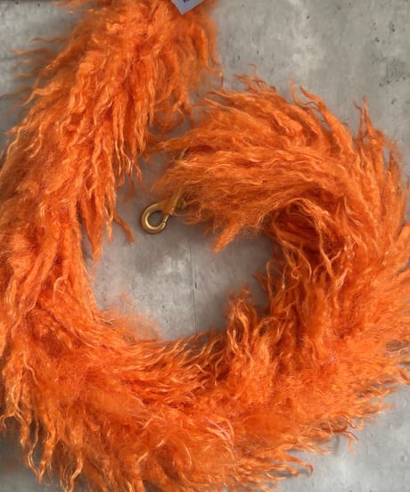 Orange sunset cafe    / The Highest Grade Bio Fur/  Mongolian Lamb Fur
