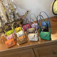 ミニレザーファッションバッグチャーム