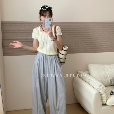 デイリーバンドワイドパンツ