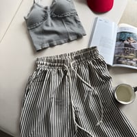 デイリーワイドストライプパンツ
