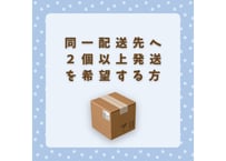 同一配送先へ2個以上発送を希望する方（※送料がお安くなります）