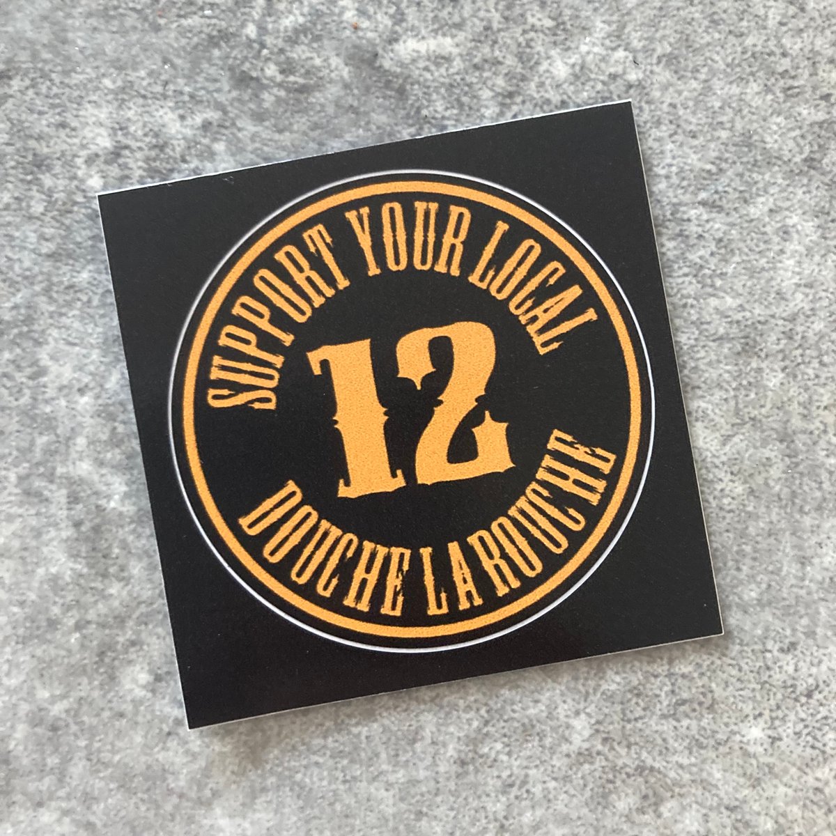 DOUCHE Round Sticker Orange φ50mm | IZUMI SHIRASE