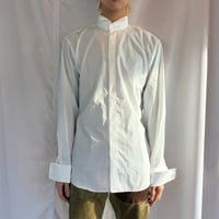 band collar shirt
