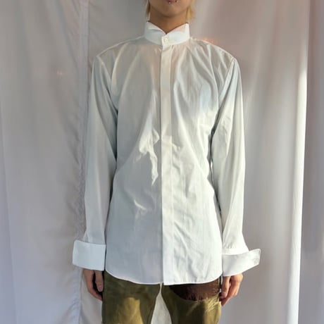 band collar shirt