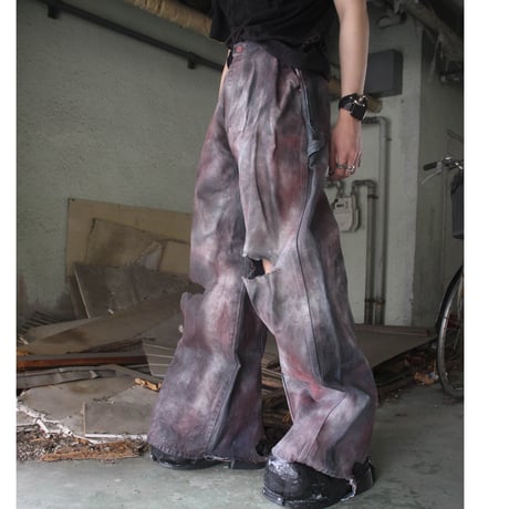 SMOKE WIDE PAINT REWORK DENIM