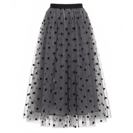 Dot Long Sheer Skirt