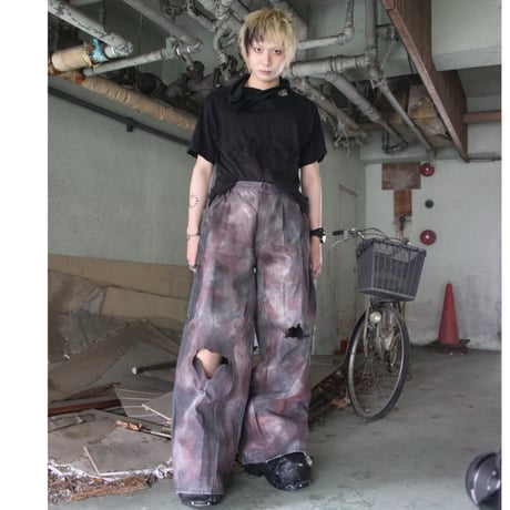 SMOKE WIDE PAINT REWORK DENIM