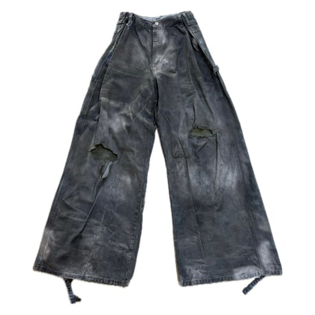 Reconstructed Paint Wide Denim