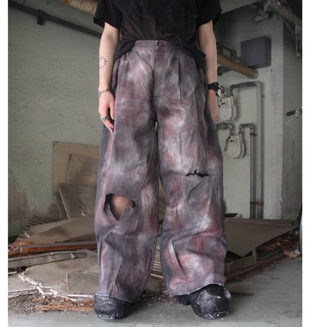 SMOKE WIDE PAINT REWORK DENIM