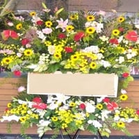 スタンド花お祝い2段・特大（ミックス）