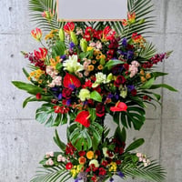 スタンド花お祝い2段・大（ミックス）
