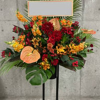 スタンド花お祝い1段（赤系）
