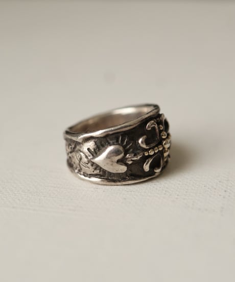 c.1950-70 France / ゴシックモチーフリング / Silver 800-925