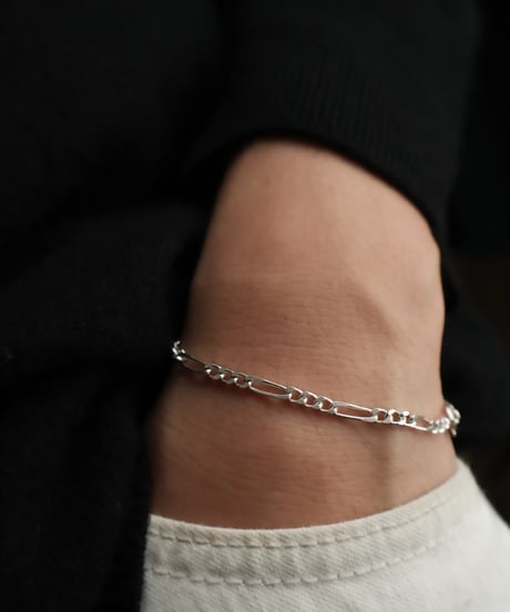 c.1960-70s France / フィガロチェーンブレスレット/Silver