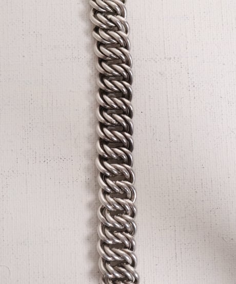 c.1960 France Paris / Double Gourmette Bracelet / Silver 800