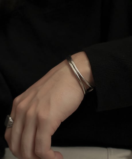 c.1960s France / Quilbé Paris シルバーバングルウォッチ / Silver 800