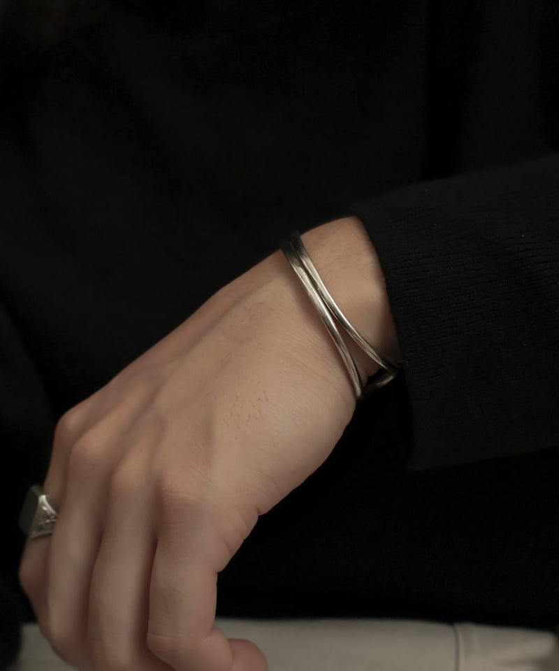 フランス　ヴィンテージ　シルバーバングル c.1960s France / Quilbé Paris シルバーバングルウォッチ / Si