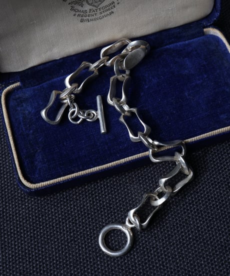 c.1970 France / Modernist Link Bracelet / Silver 925