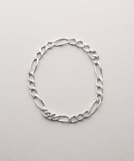 c.1950 France / Maille Cheval × Figaro Link Bracelet / Silver 800