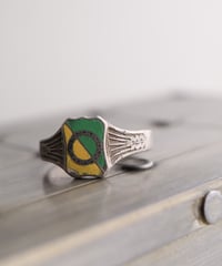 c.1950 Finland / Enamel Memory Ring / Silver 813 by Veljekset Sundqvist