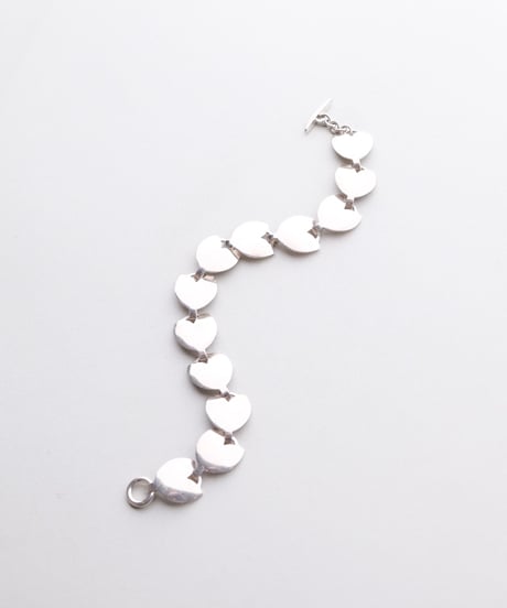 c.1960 Denmark / Herman Siersbøl / Leaf Link Bracelet / Silver 925