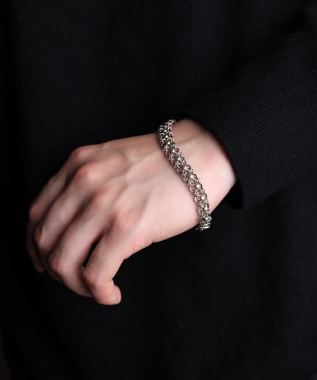 c.1910–30 France Decorative Link Bracelet / Silver 800