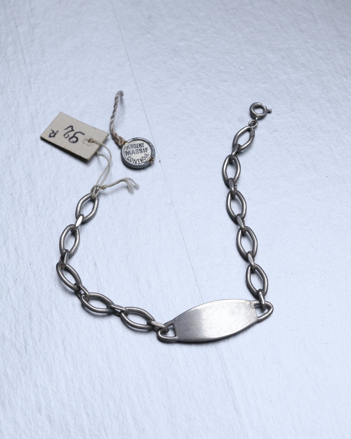c.1950 France / ID ブレスレット / Silver 800 | BLUE BOX
